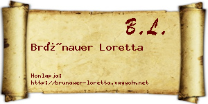 Brünauer Loretta névjegykártya